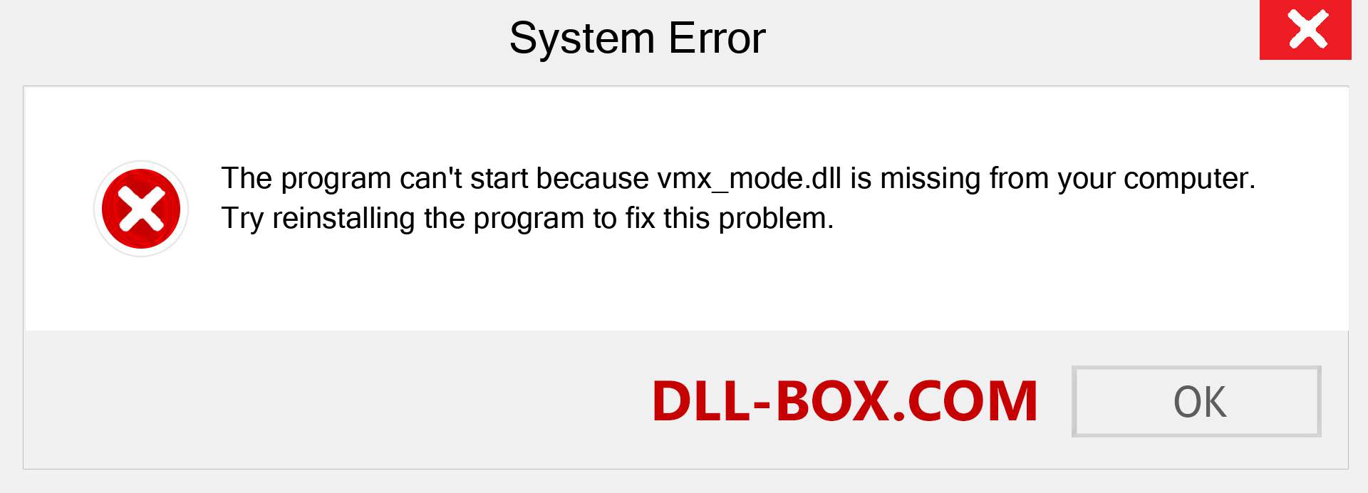  vmx_mode.dll file is missing?. Download for Windows 7, 8, 10 - Fix  vmx_mode dll Missing Error on Windows, photos, images