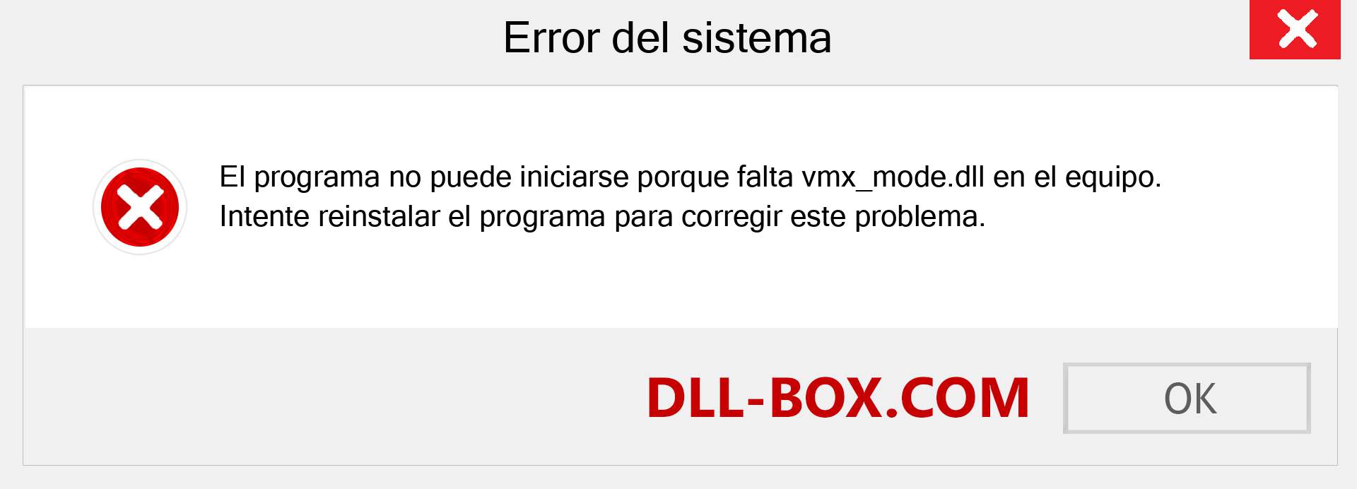 ¿Falta el archivo vmx_mode.dll ?. Descargar para Windows 7, 8, 10 - Corregir vmx_mode dll Missing Error en Windows, fotos, imágenes